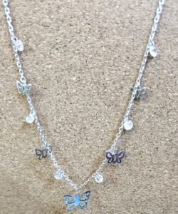 Butterfly Silver charms necklace