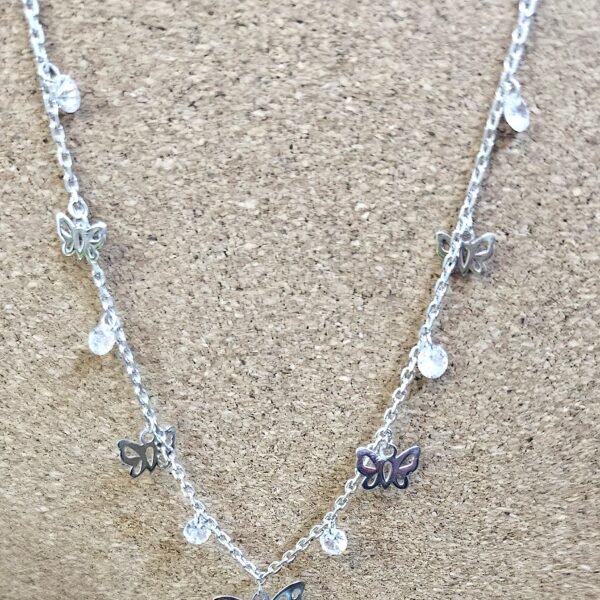 Butterfly Silver charms necklace