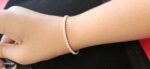 silver Sparkle Stone bracelet Rose Gold