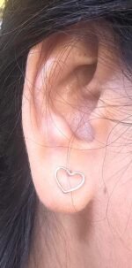 Sweetheart studs silver