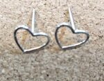 Sweetheart studs silver