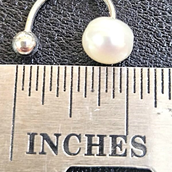 Dewdrop pearl studs silver