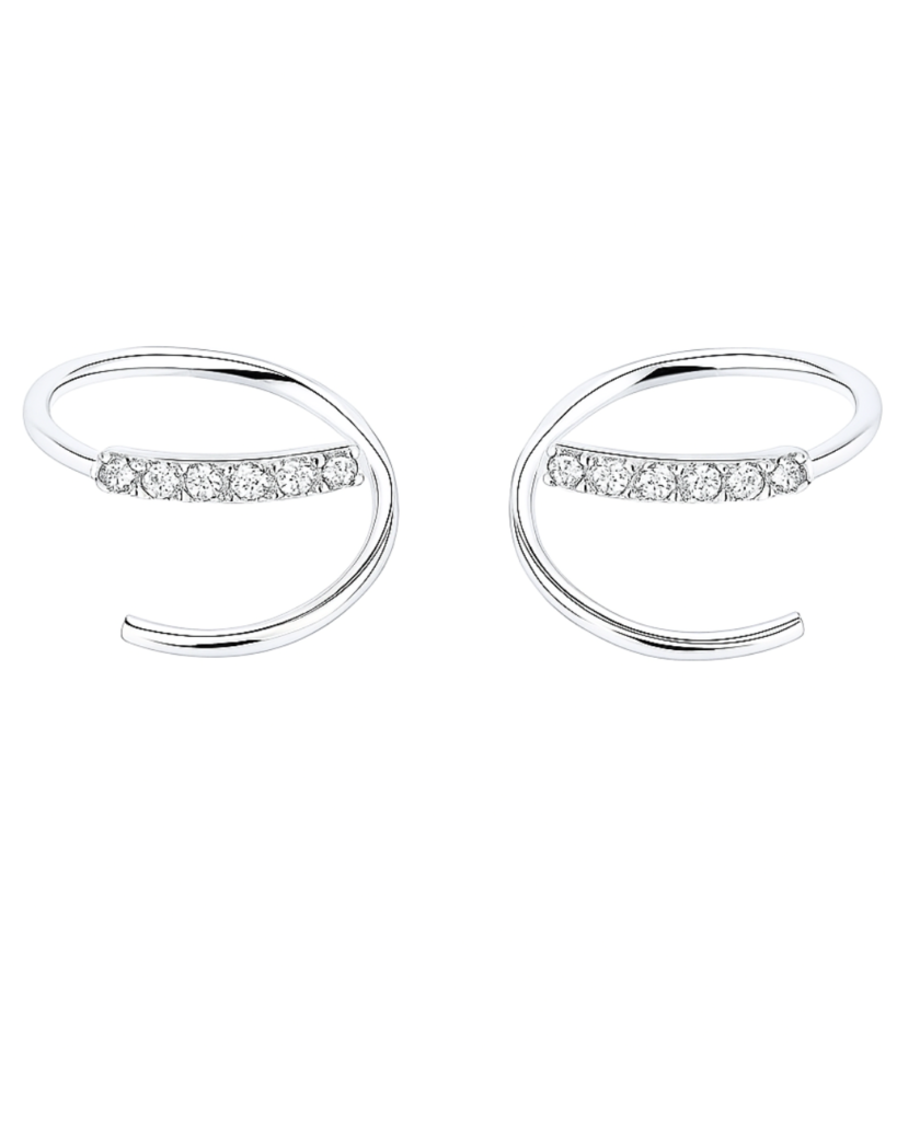 Twisted Luxe silver Earrings
