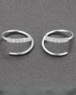 Twisted Luxe silver Earrings