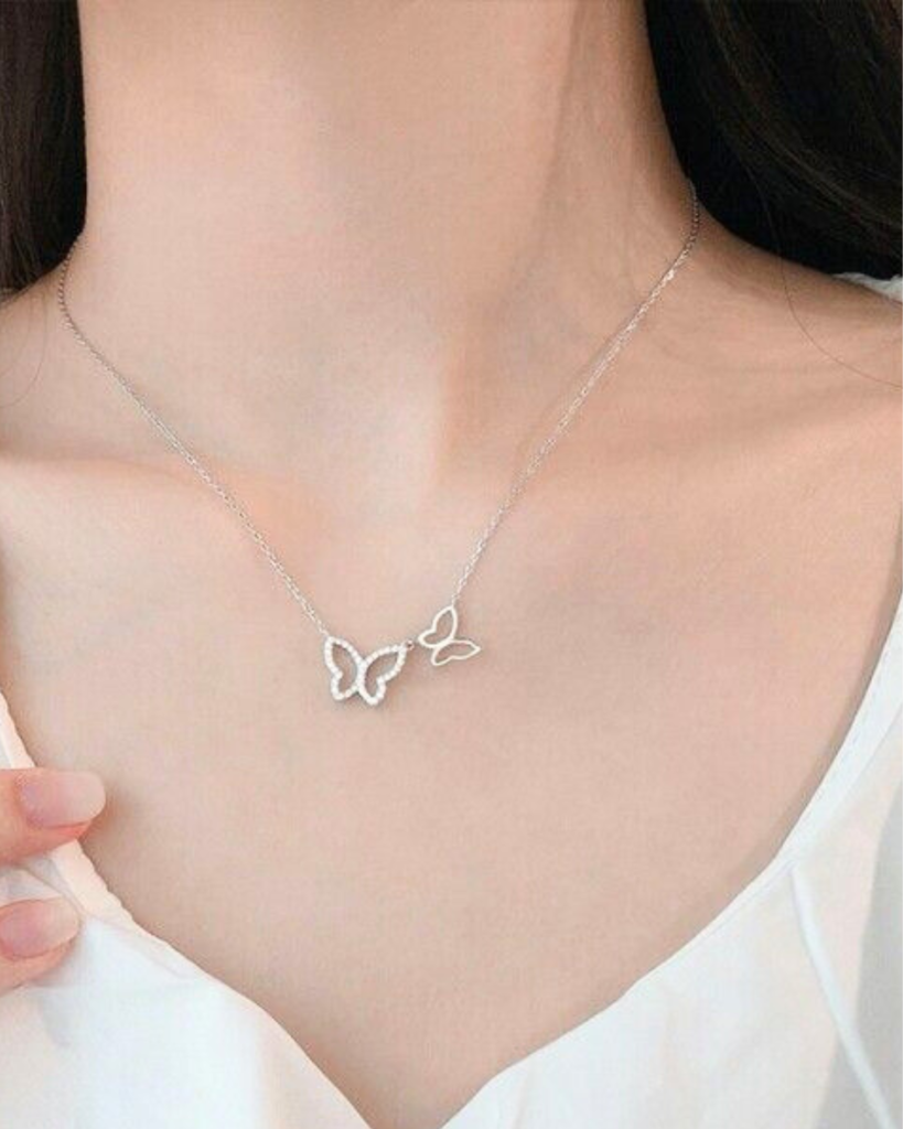 butterfly silver chain