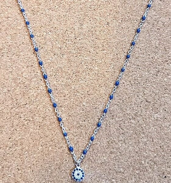 navy bliss mangalsutra silver