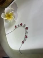 Silver & Velvet Embrace Bracelet