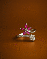 Silver Pinky Petal Ring