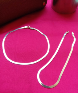 flat snake chain anklet