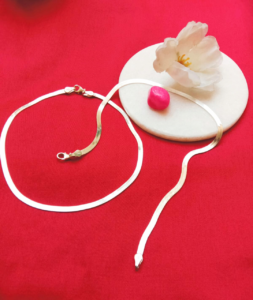 flat snake chain anklet