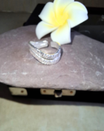 silver adjustable Band Ring