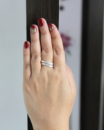 silver adjustable Band Ring