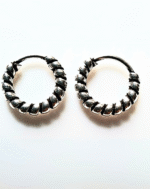 Bold Spiral Dot 925 Silver Nose Ring - Image 2