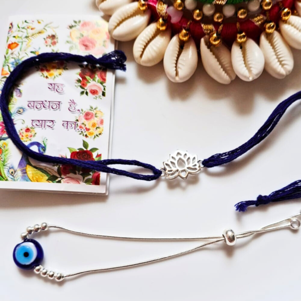 Lakshmi Kamal Rakhi + Evil Eye Bracelets
