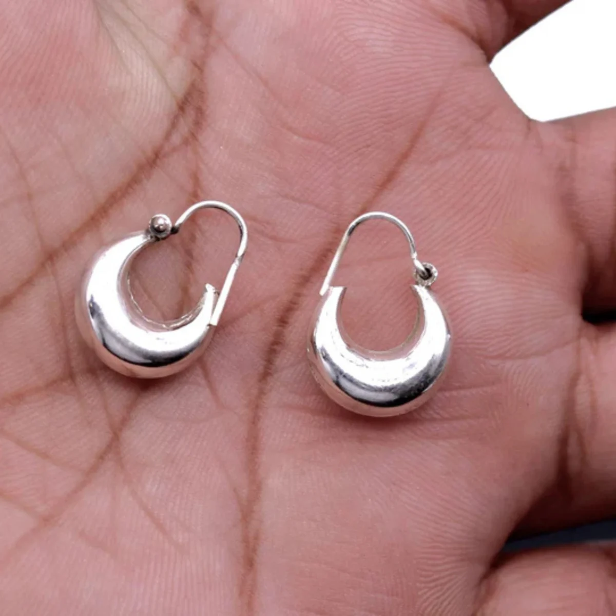 Classic 925 Silver Hoop Earrings