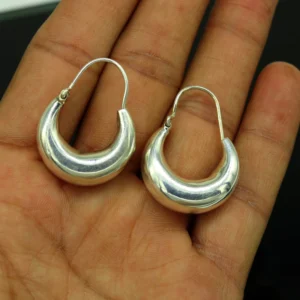 sterling silver hoop earrings