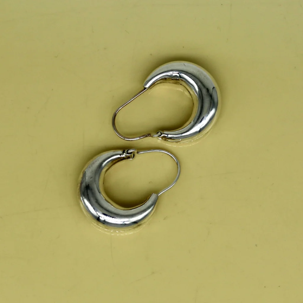 Classic 925 Silver Hoop Earrings