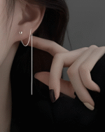 Silver Secrets Pearl Drop Threader Earrings