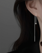 Silver Secrets Pearl Drop Threader Earrings