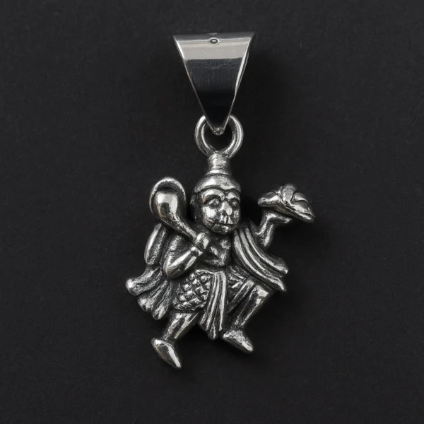 Silver Lord Hanuman Pendant