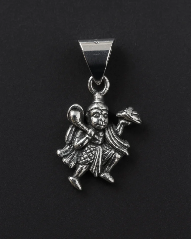 Silver Lord Hanuman Pendant