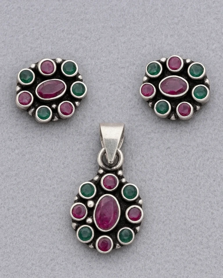 silver pendant set